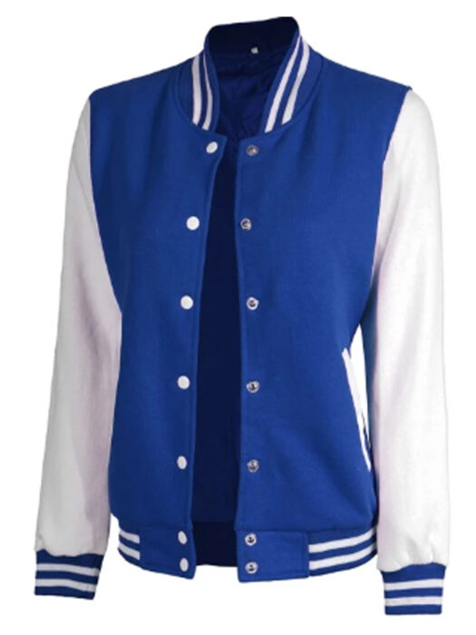 Blue and White Letterman Varsity Jacket