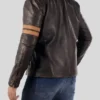 Cafe Racer Brown Biker Leather Jacket