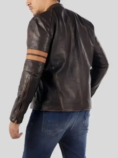 Cafe Racer Brown Biker Leather Jacket