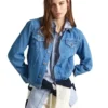 Denim front jacket