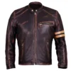 Finn Men’s Brown Distressed Vintage Leather Jacket