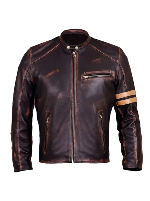 Finn Men’s Brown Distressed Vintage Leather Jacket