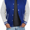 Grey and Royal Blue Varsity Jacket