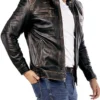 Men Café Racer Leather Jacket