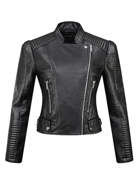 Men Style Café Racer Black Leather Jacket