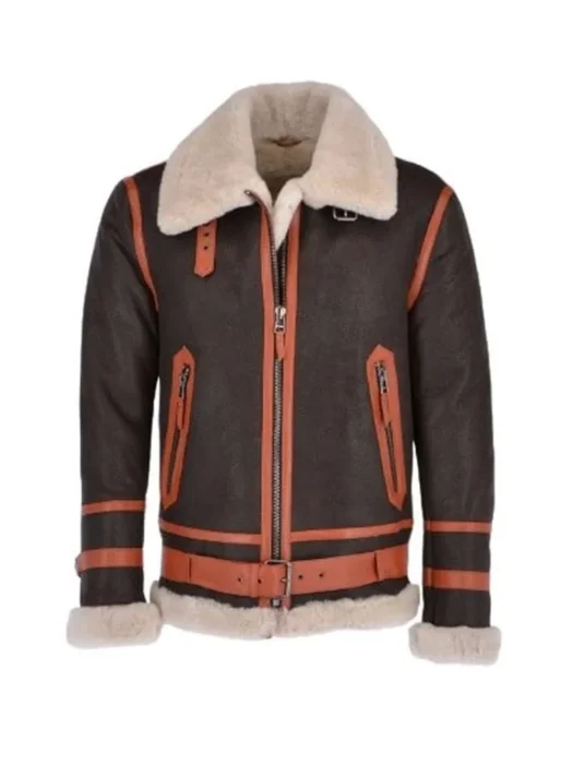 Men’s Aviator Bomber Shearling Jacket