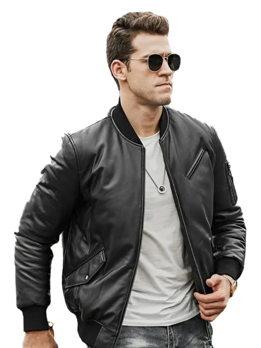 Men’s Black Bomber Jacket