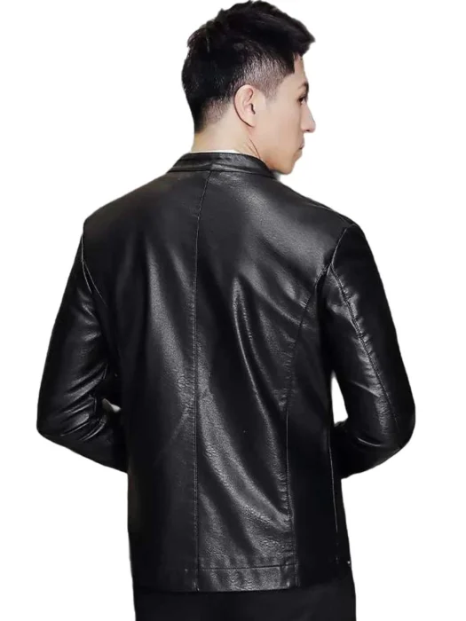 Men’s Black Cafe Leather Jacket