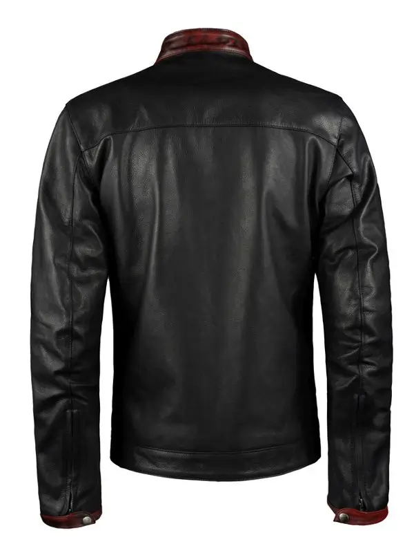 Mens Black Retro Leather Jacket