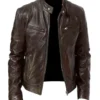 Mens Brown Biker Leather Jacket