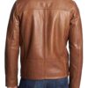 Mens Distressed Brown Biker Leather Jacket