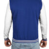 Mens Grey and Royal Blue Bomber Varsity Jacket