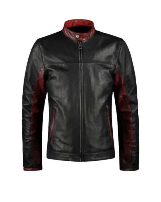 Mens Retro Black Leather Jacket