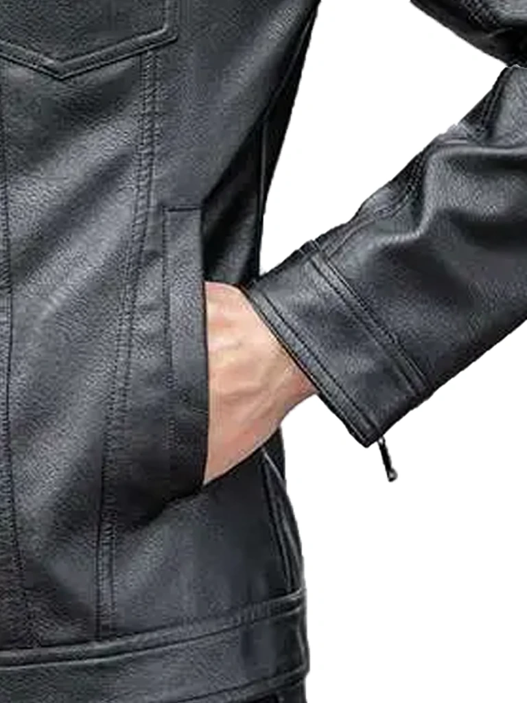 Men`s Shirt Style Black Jacket