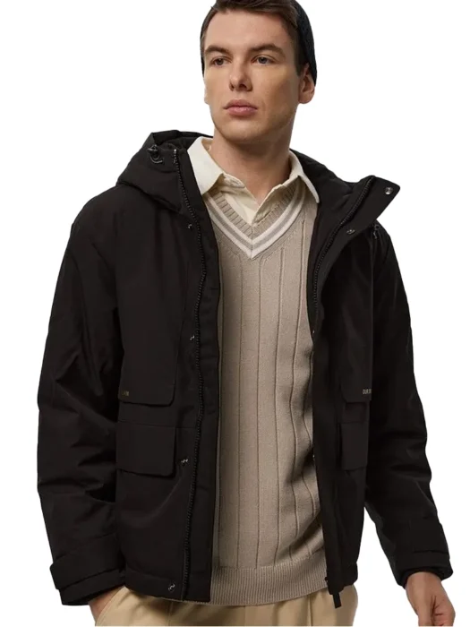 Men`s Short Black Puffer Jacket