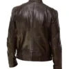 Mens Stylish Brown Biker Leather Jacket