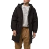 Men`s Thigh-Length Patched Pocket Puffer Jacket