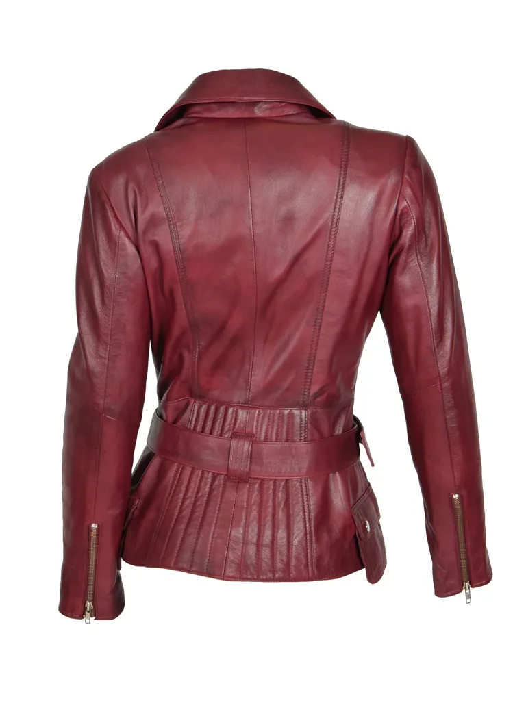 Motorcycle Women’s Burgundy Victoria Jacket