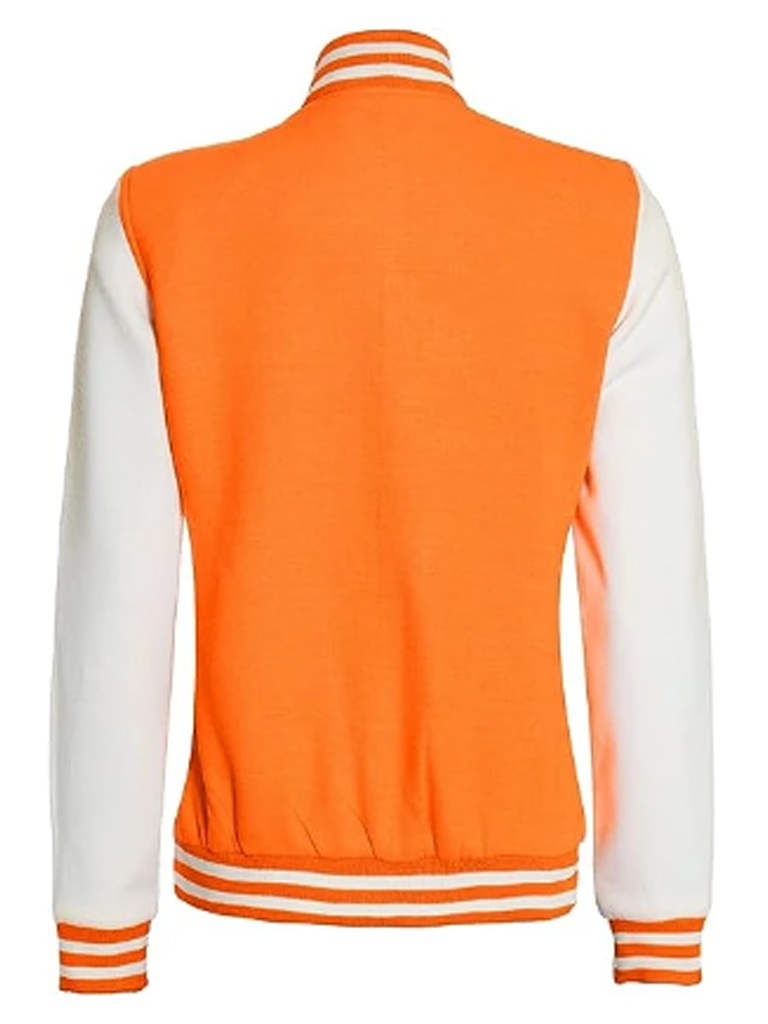 Orange & White Varsity Jacket
