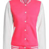 Pink and White varsity Jacket