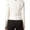 Stylish White Biker Leather Jakcet