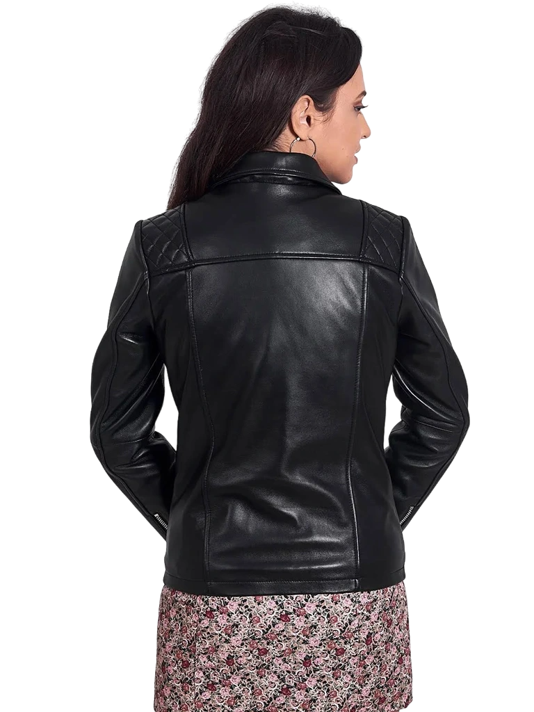 Women Black Biker Leather Jackets