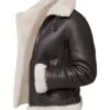 Women Shearling Brown Jacket