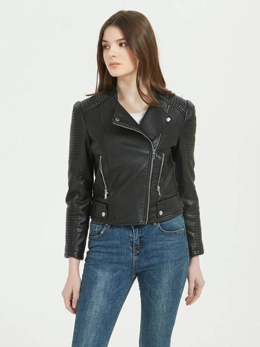 Womens-Biker-Black-Leather-Jacket