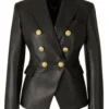 Women`s Formal Leather Blazer