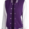 Womens Purple and White Varsity Jacket