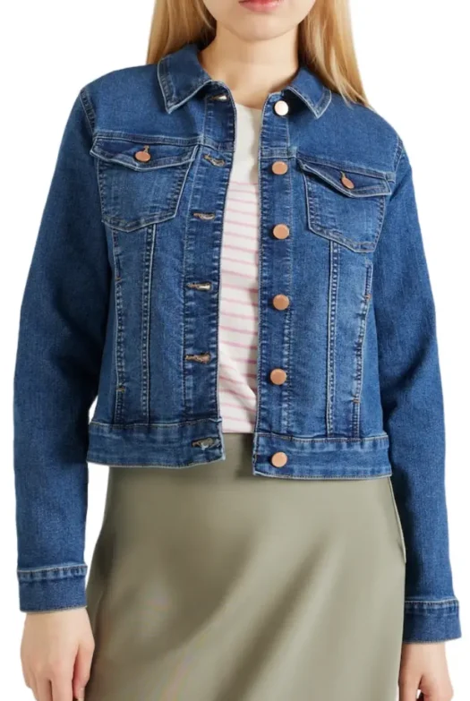 denim girl front jacket