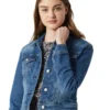 women denim jacket front