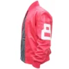 8 Ball Pink Bomber Leather Jacket For Men