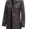 Leather Coat Dark Brown