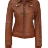 Leather Hooder Jacket