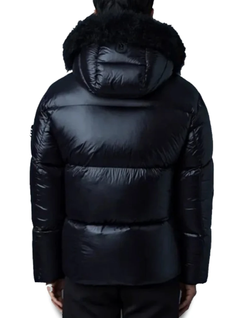 Mackage Black Shearling Puffer Jacket