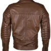 Mens Biker Brown Jacket