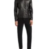 Mens Legacy II Biker Jacket Black Leather