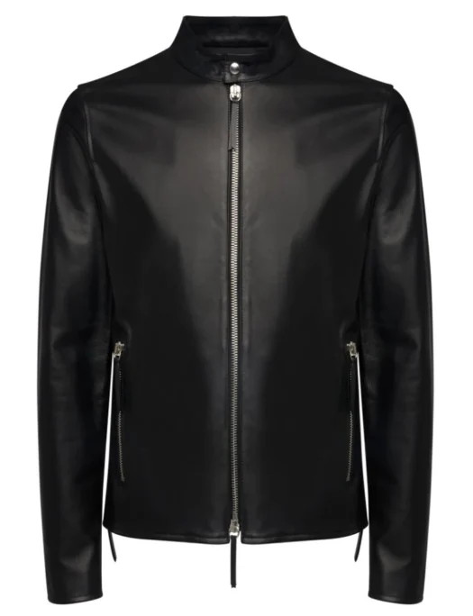 Mens Legacy II Black Leather Biker Jacket