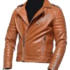 Mens Motorcycle Leather Jacket