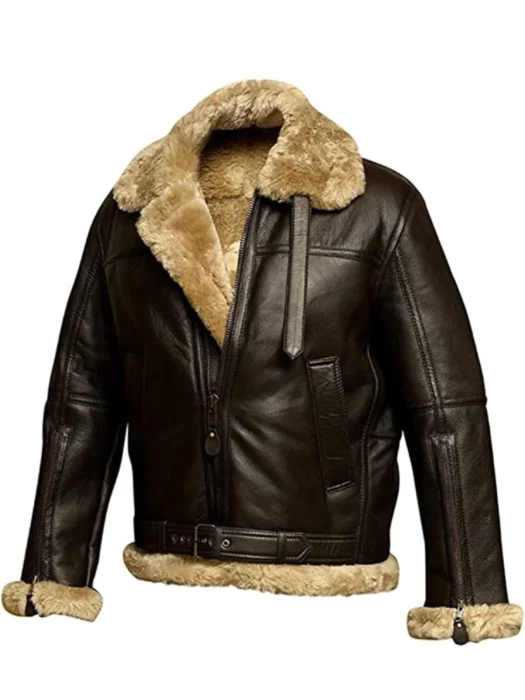 Mens Sheepskin Aviator B3 Bomber Jacket