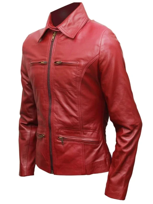 Once Upon A Time Emma Swan Red Leather Jacket