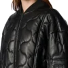 Oversized Quilted Faux Leather Jacket