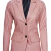 Pink Leather Blazer