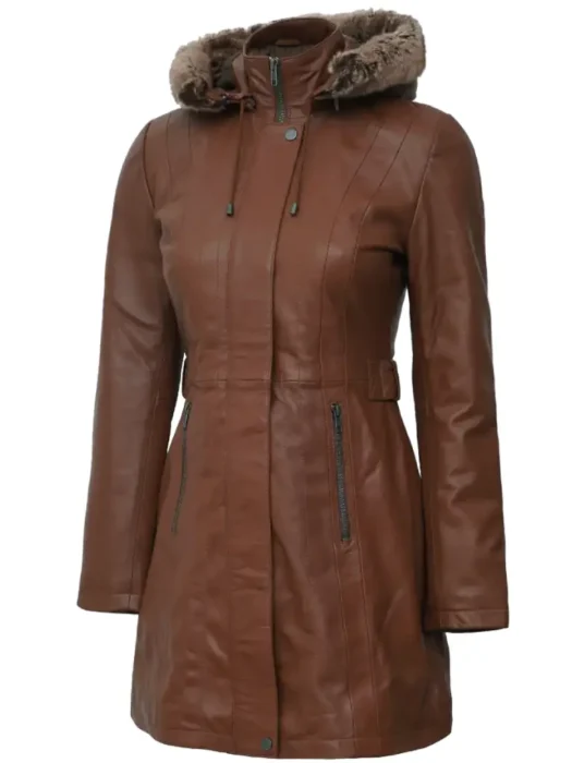 Shearling Tan Women Coat