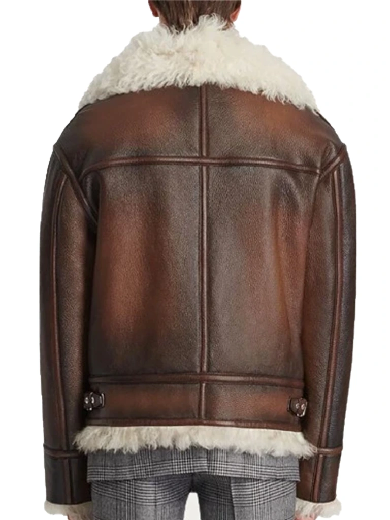 Steve Harvey Aviator- Shearling Jacket