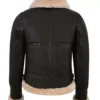 Women Black Aviator Leather Jacket