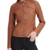 Women Brown Faux Jacket