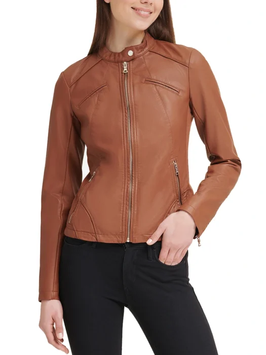 Women Brown Faux Jacket