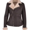 Womens Aviator Shearling Jacket